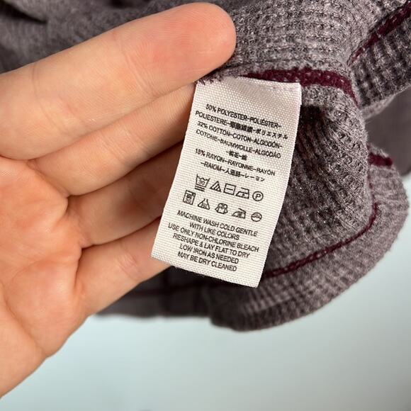 Free people We The Free thermal waffle knit button mock neck pullover - Picture 5 of 10